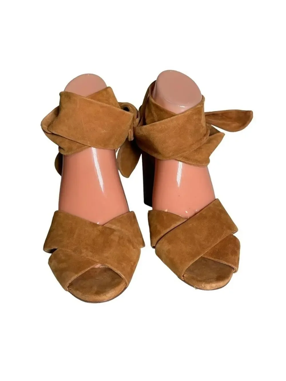Splendid Johnson Suede Ankle Tie Block Heels | 9.5